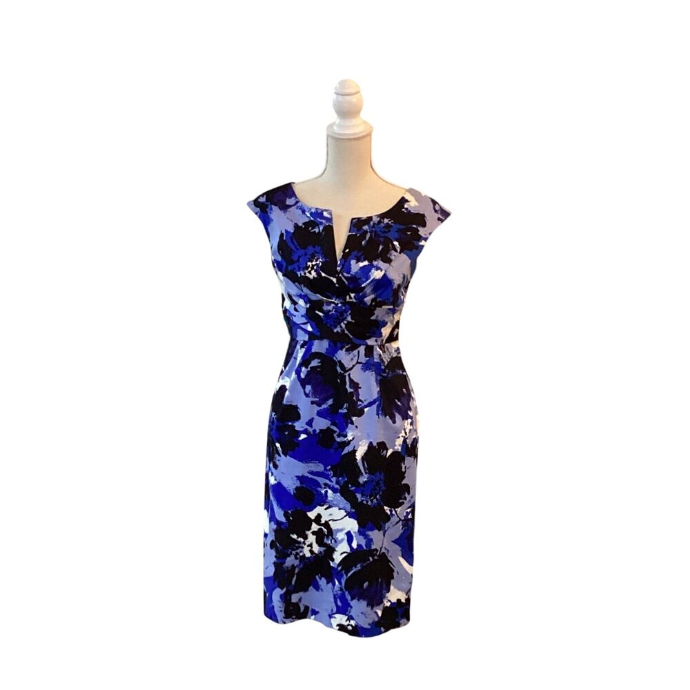Donna Ricco: Black and Blue Dress Size 4